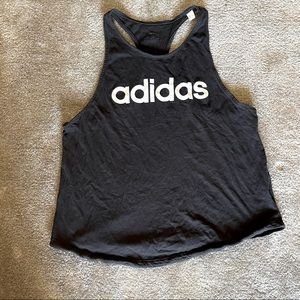Black adidas work out tank top